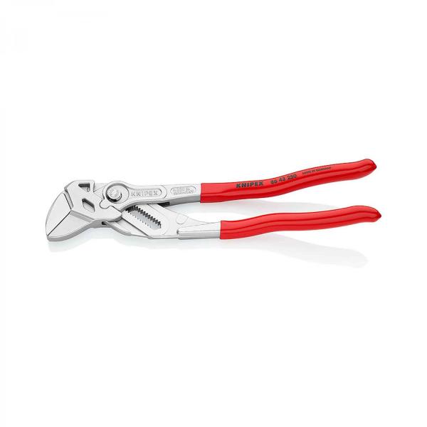 KNIPEX 8643250 angled Pliers Wrench with multi-component grips chrome plated
