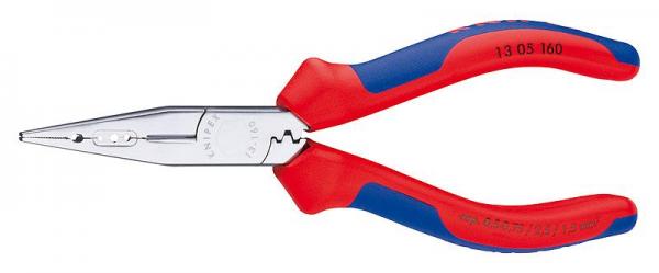 Knipex 1305160 Electricians' Pliers chrome plated with multi-component grips 160 mm