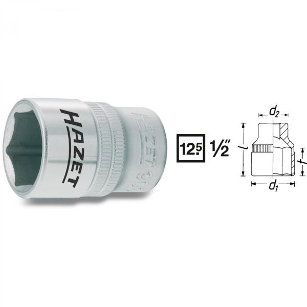 Hazet 900 1/2“ drive 6-point sockets