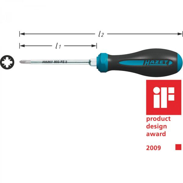 Hazet 802-PZ1 HEXAnamic® Pozidriv Screwdriver