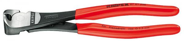 Knipex 6701200 High Leverage End Cutting Nipper black atramentized plastic coated 200 mm