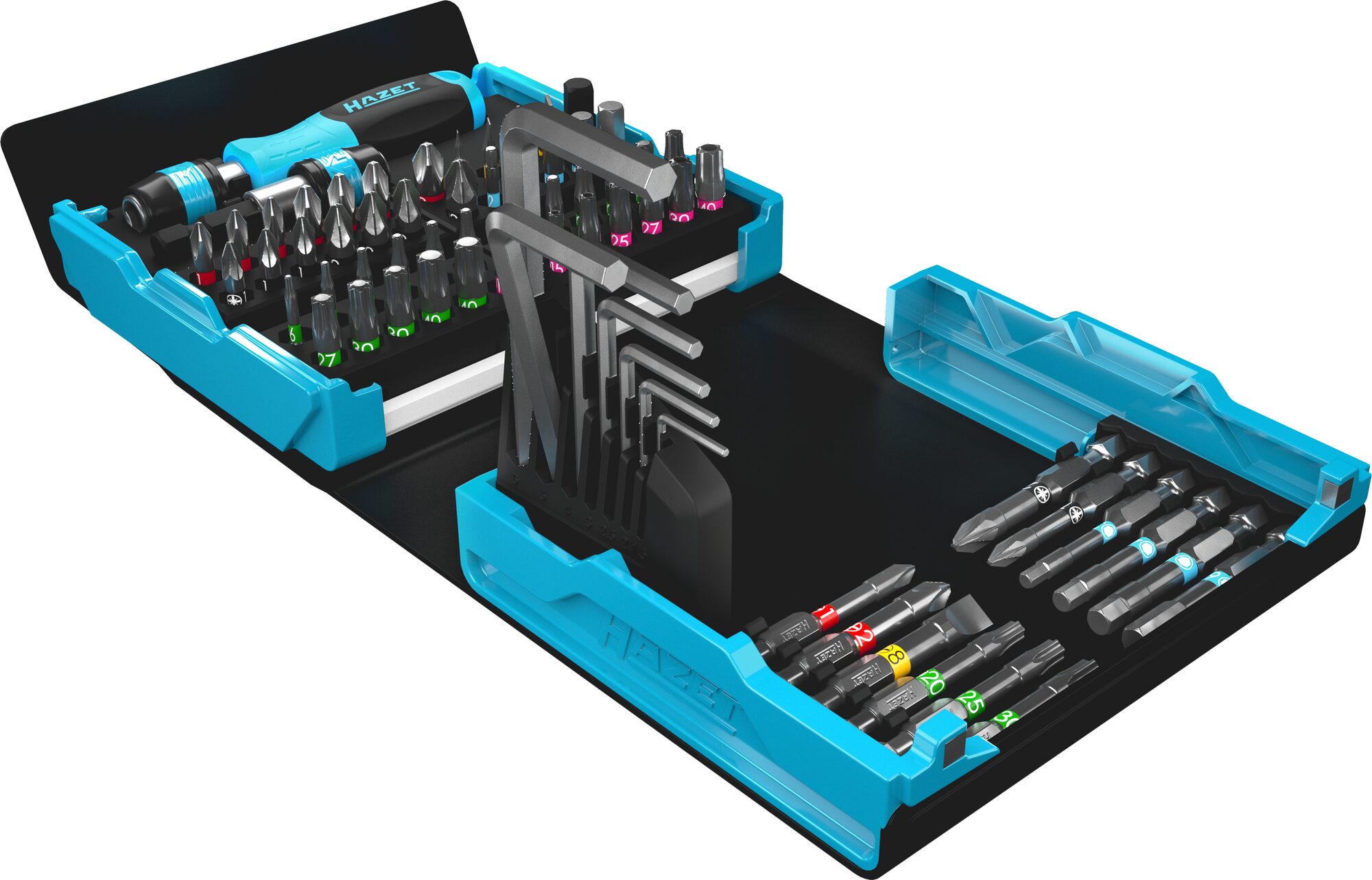 Hazet 2200SC1 Bit and offset screwdriver set, 69 pieces Bits and Bit