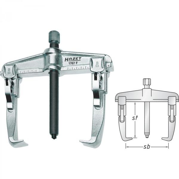 HAZET 1787F Quick-clamping puller, 2-arm