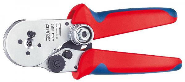 Knipex 975264 Four-Mandrel Crimping Pliers for turned contacts chrome plated 180 mm
