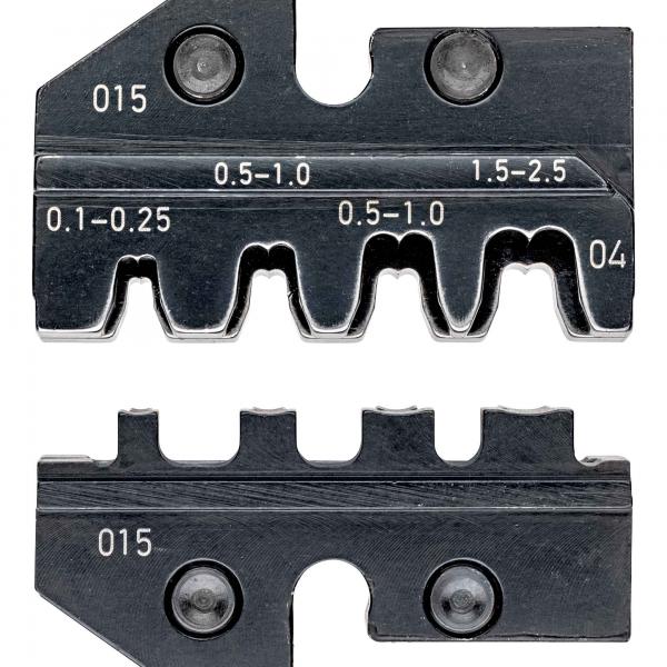 Knipex 974904 Crimping dies for non-insulated open plug-type connectors 2.8 + 4.8 mm