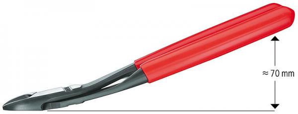 Knipex 7421180 High Leverage Diagonal Cutter chrome plated plastic coated 180 mm