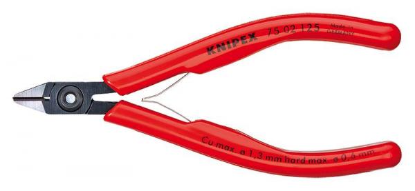 Knipex 7512125 Electronics Diagonal Cutter burnished with plastic grips 125 mm