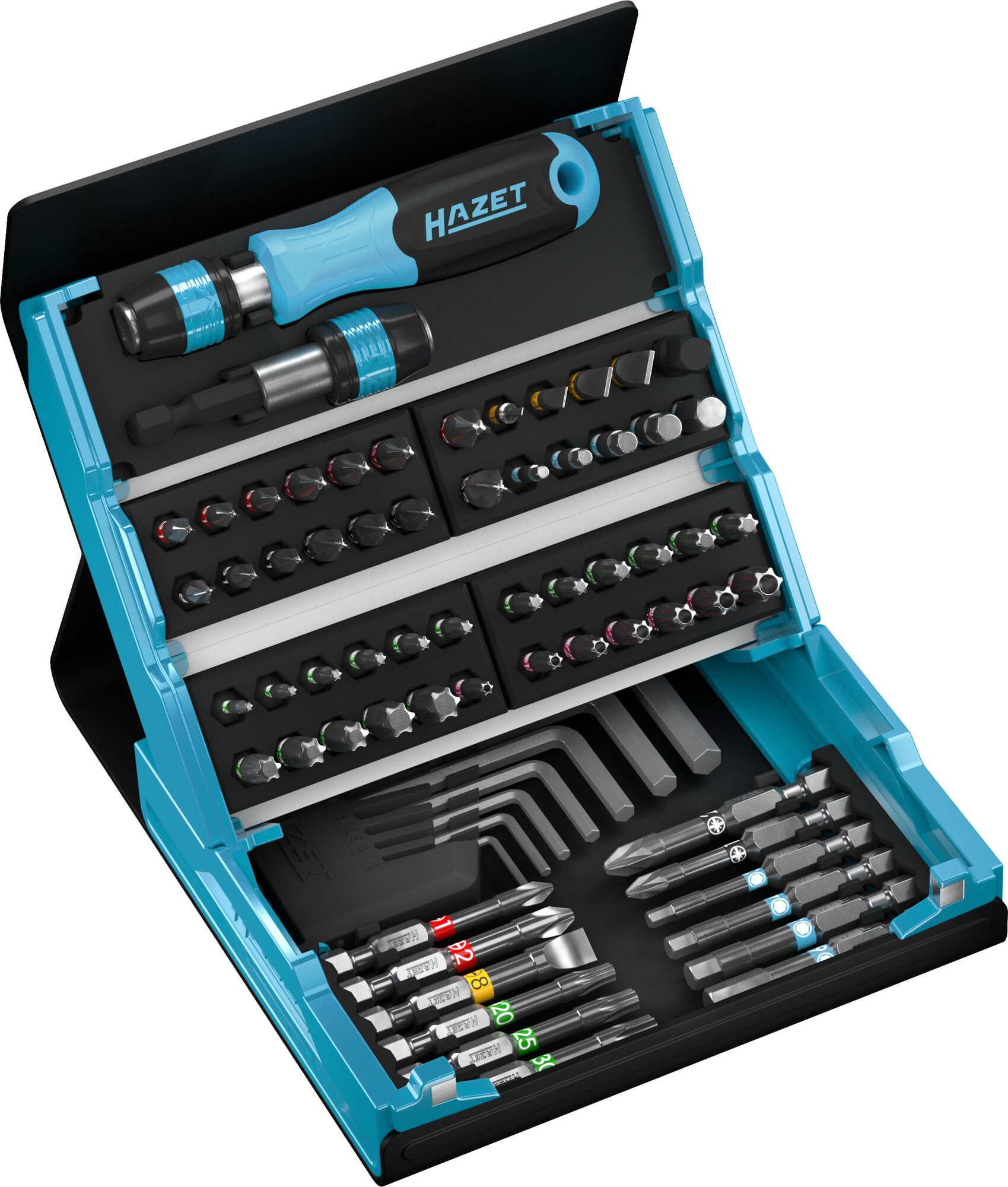 Hazet 2200SC1 Bit and offset screwdriver set, 69 pieces Bits and Bit