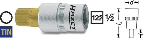 Hazet 990 1/2" drive XZN sockets