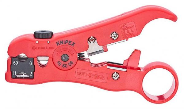 Knipex 166006SB Stripping Tool for coax cables 125 mm