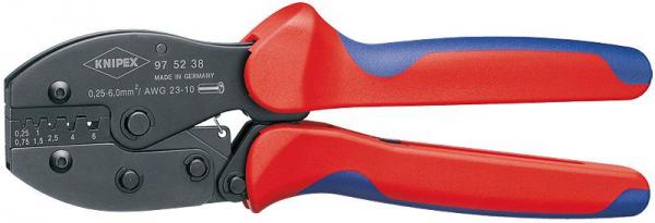 Knipex 975238 KNIPEX PreciForce® Crimping Pliers burnished with multi-component grips 220 mm