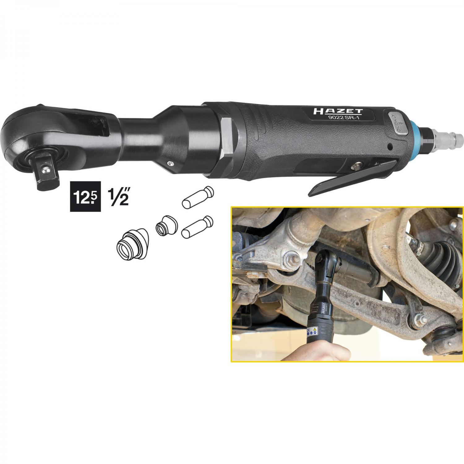 HAZET 9022SR1 Impact Ratchet Air Ratchets Pneumatic Tools