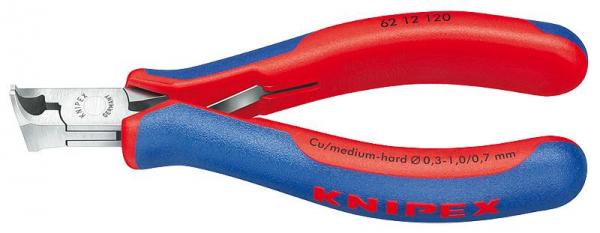 Knipex 6212120 Electronics Oblique Cutting Nipper with multi-component grips 120 mm