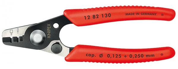 Knipex 1282130SB Wire Stripper for fibre optics burnished with plastic grips 130 mm