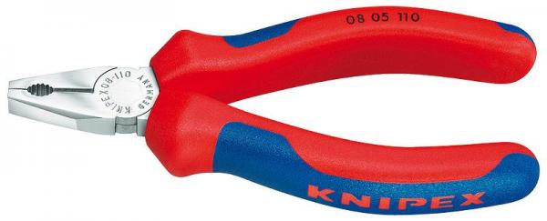 Knipex 0805110 Mini Combination Pliers chrome plated with multi-component grips 110 mm
