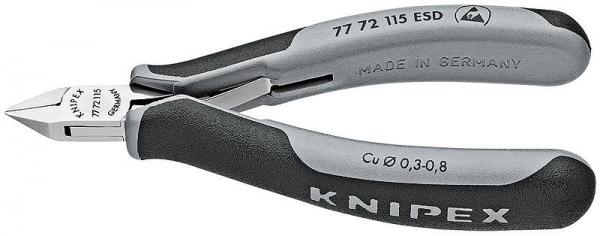 Knipex 7772115ESD Electronics Diagonal Cutter ESD with multi-component grips 115 mm