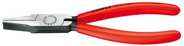 Knipex 2001160 Flat Nose Pliers black atramentized plastic coated 160 mm